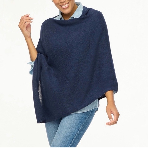 J. Crew Accessories - J. Crew Deep Blue Knit Wrap